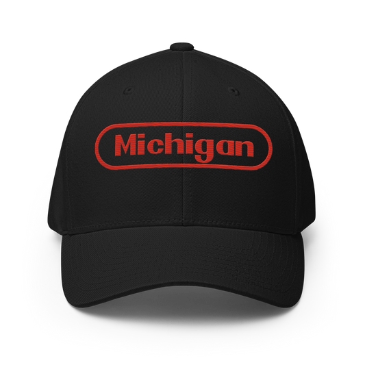 'Michigan' Fitted Baseball Cap | Video Game Parody