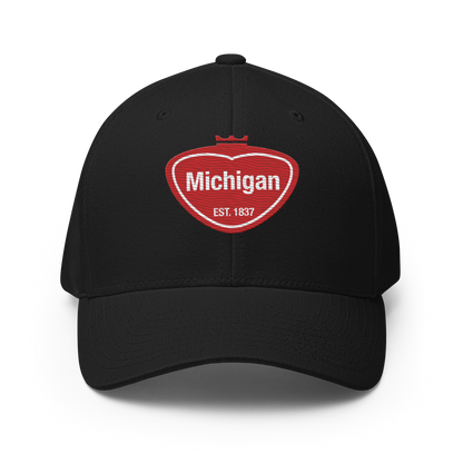 'Michigan EST 1837' Fitted Baseball Cap | Local Sodapop Parody