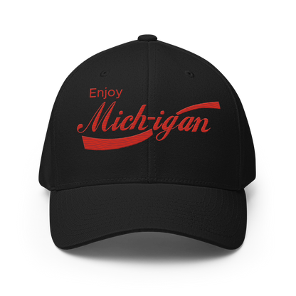 'Enjoy Michigan' Fitted Baseball Cap | Sodapop Parody