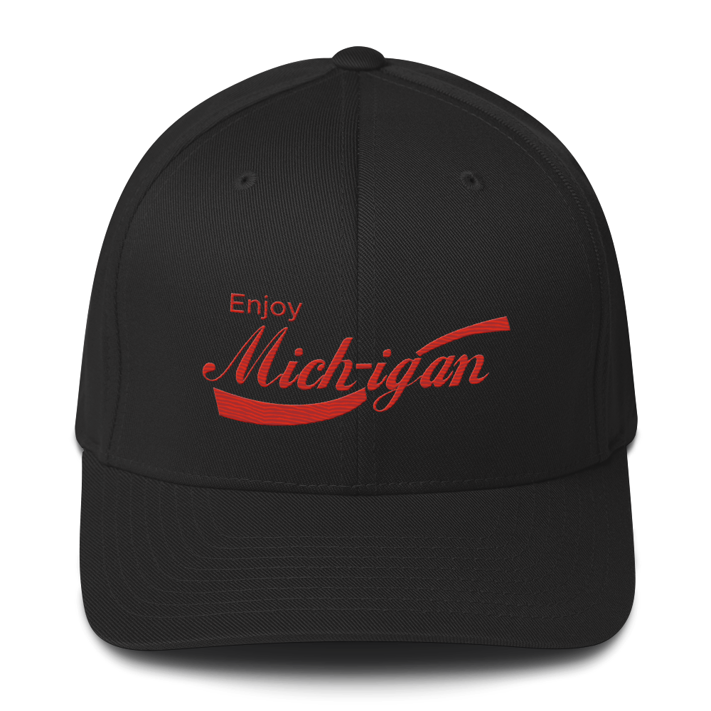 'Enjoy Michigan' Fitted Baseball Cap | Sodapop Parody