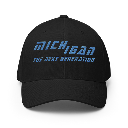 'Michigan The Next Generation' Fitted Baseball Cap | 80s Sci-Fi Parody