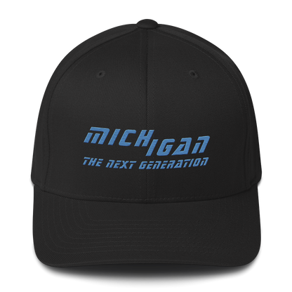 'Michigan The Next Generation' Fitted Baseball Cap | 80s Sci-Fi Parody