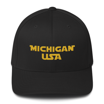 'Michigan USA' Fitted Baseball Cap | Epic Sci-Fi Parody