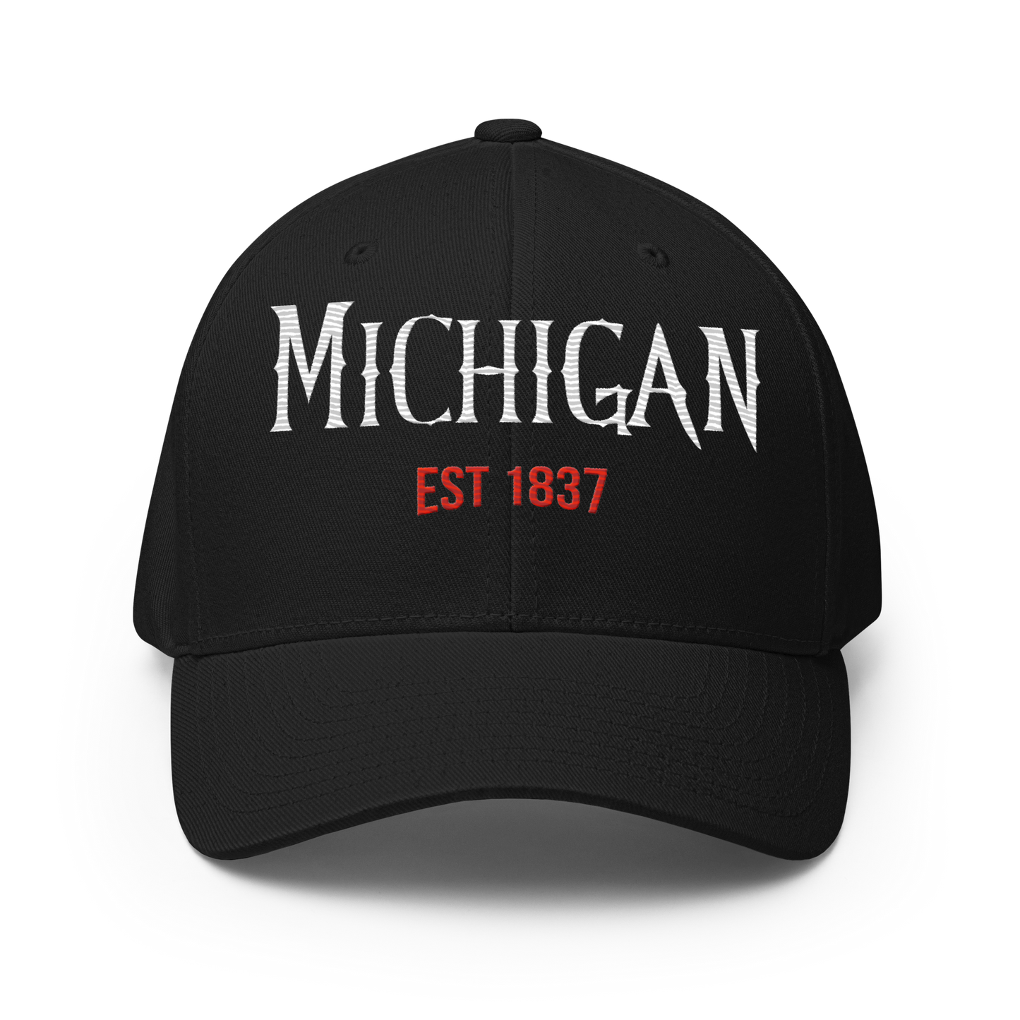 'Michigan EST 1837' Fitted Baseball Cap | Spooky Parody