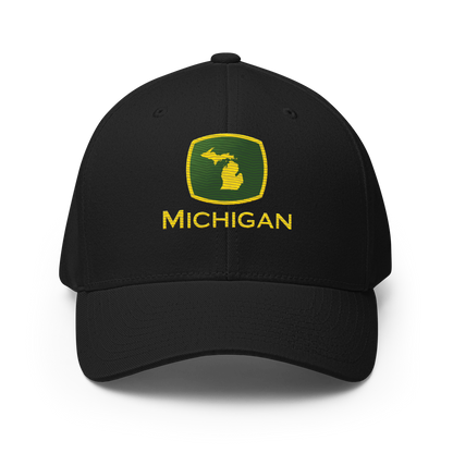 'Michigan' Fitted Baseball Cap | Tractor Parody