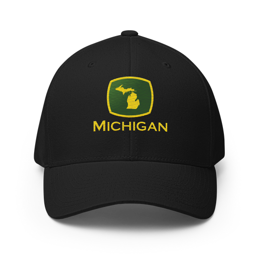 'Michigan' Fitted Baseball Cap | Tractor Parody