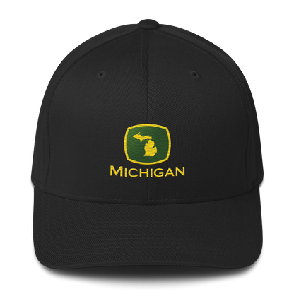 'Michigan' Fitted Baseball Cap | Tractor Parody