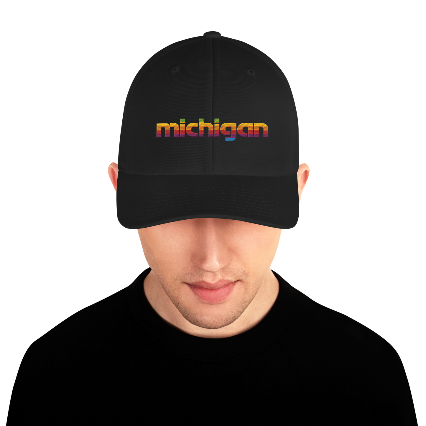 'Michigan' Fitted Baseball Cap | 80s Pomaceous Tech Parody