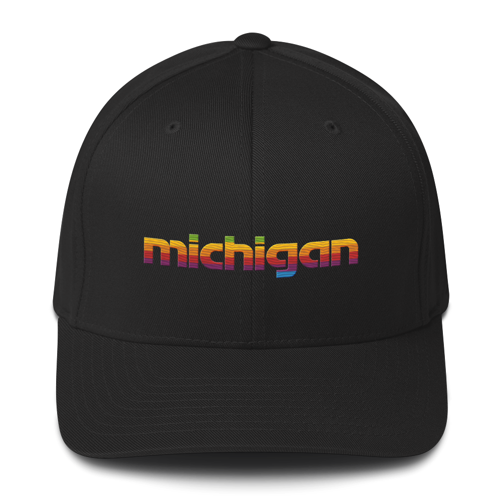 'Michigan' Fitted Baseball Cap | 80s Pomaceous Tech Parody