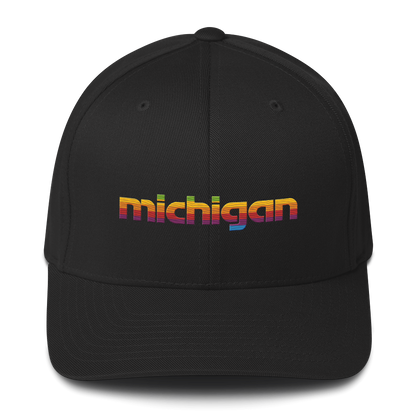 'Michigan' Fitted Baseball Cap | 80s Pomaceous Tech Parody