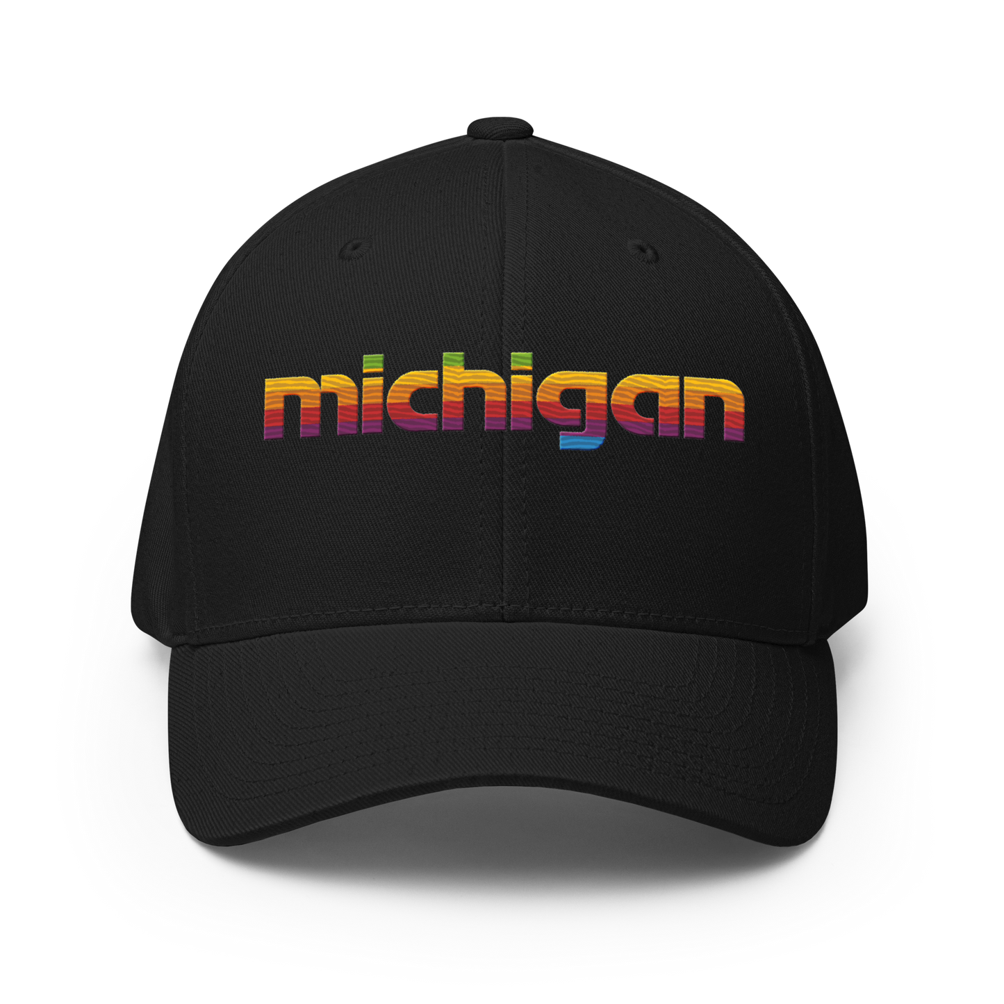 'Michigan' Fitted Baseball Cap | 80s Pomaceous Tech Parody