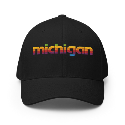 'Michigan' Fitted Baseball Cap | 80s Pomaceous Tech Parody