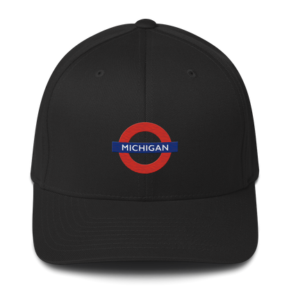 'Michigan' Fitted Baseball Cap | London Tube Parody