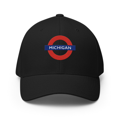 'Michigan' Fitted Baseball Cap | London Tube Parody