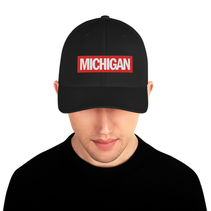 'Michigan' Fitted Baseball Cap | Superhero Parody