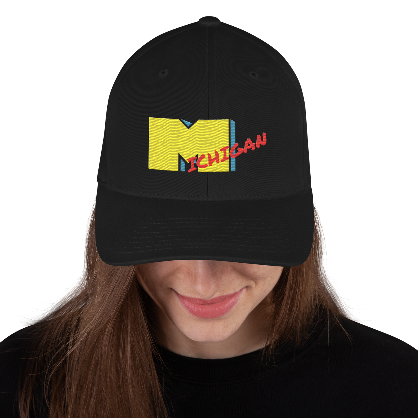 'Michigan' Fitted Baseball Cap | Music TV Parody