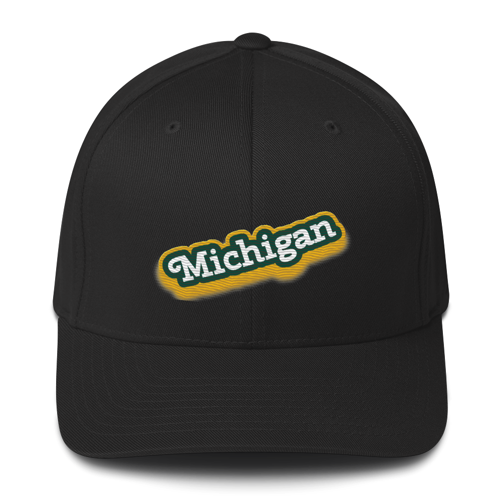 'Michigan' Fitted Baseball Cap | Ginger Pop Parody