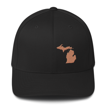 Michigan Fitted Baseball Cap | Copper Outline