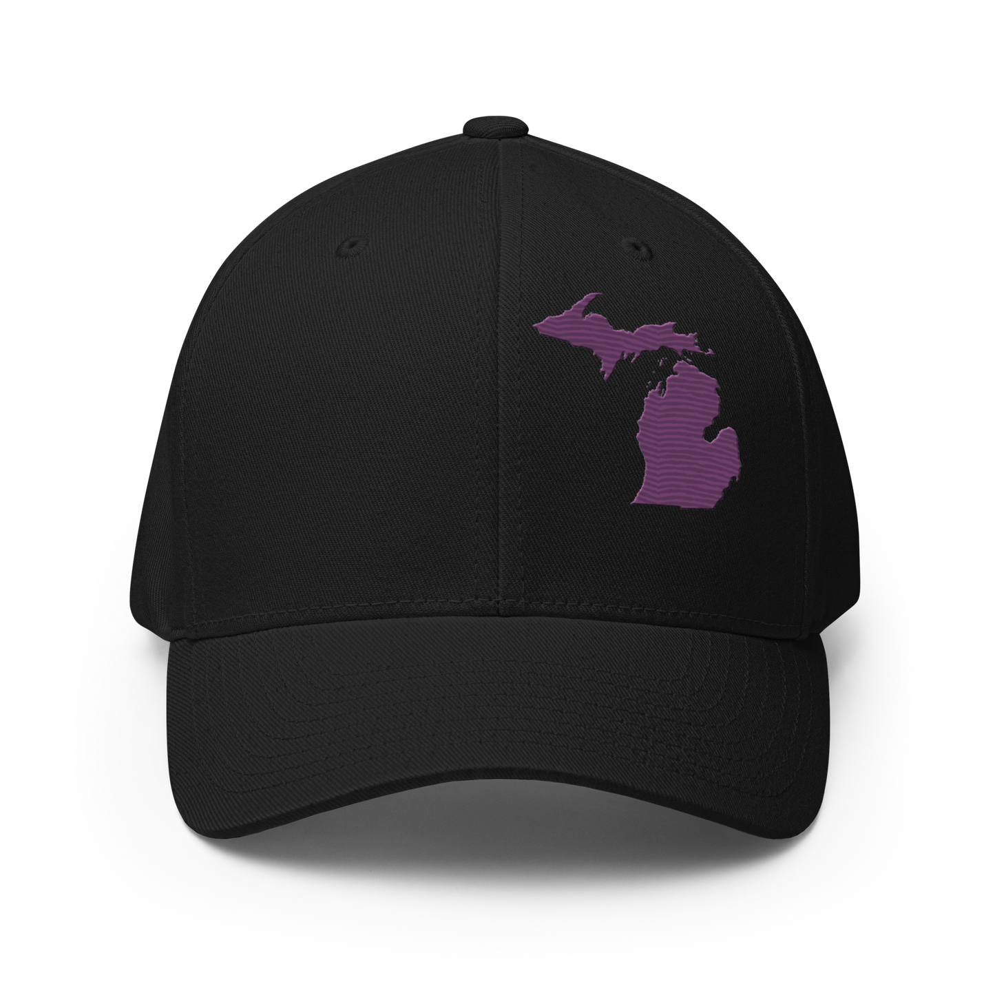 Michigan Fitted Baseball Cap | Plum Outline