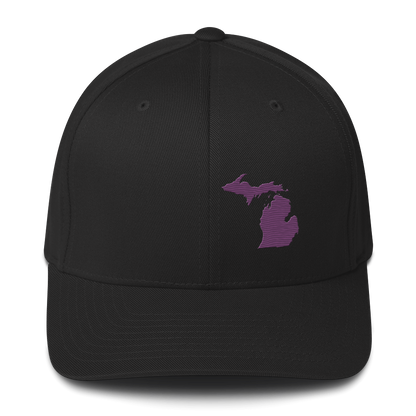 Michigan Fitted Baseball Cap | Plum Outline