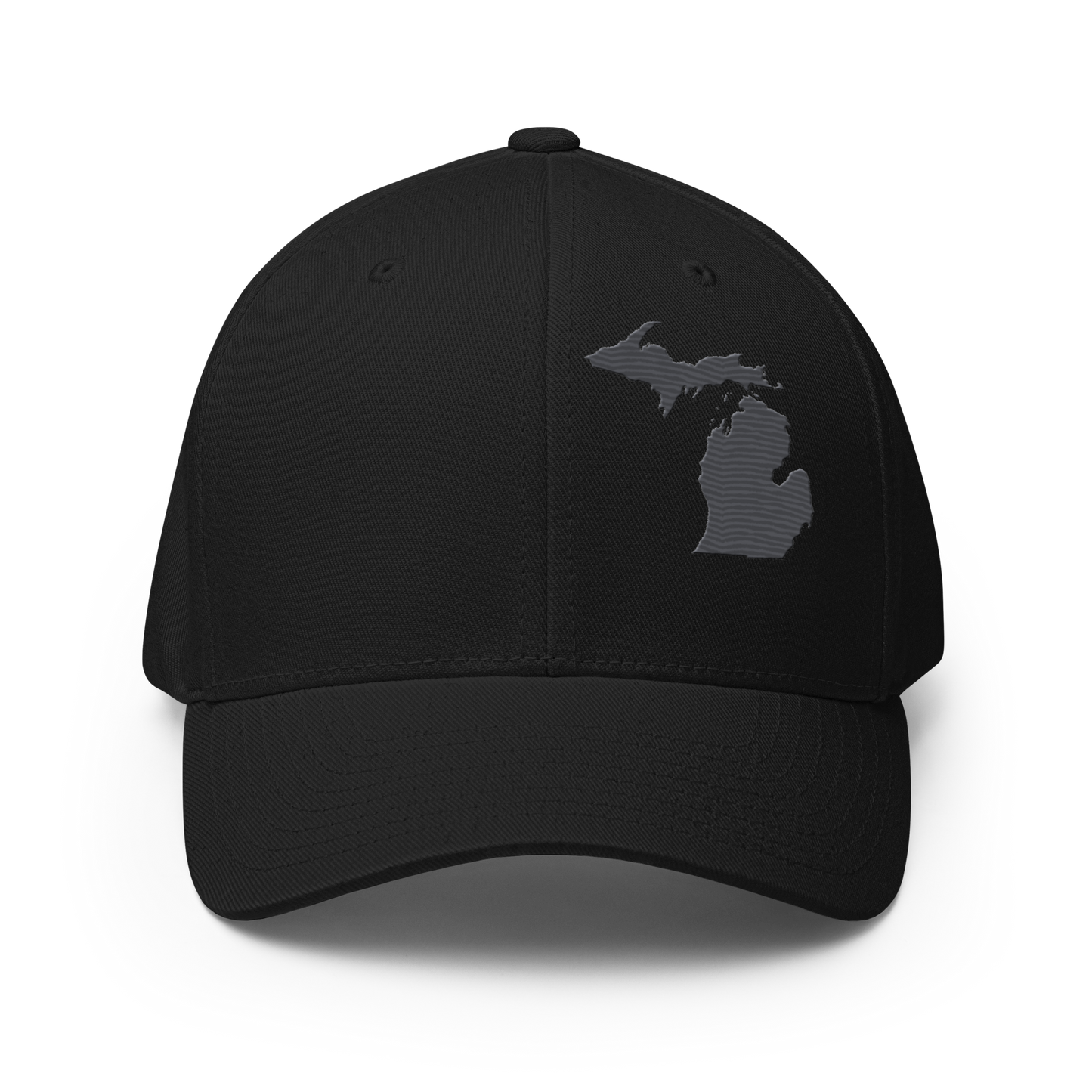 Michigan Fitted Baseball Cap | Iron Ore Grey Outline