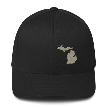 Michigan Fitted Baseball Cap | Petoskey Beige Outline