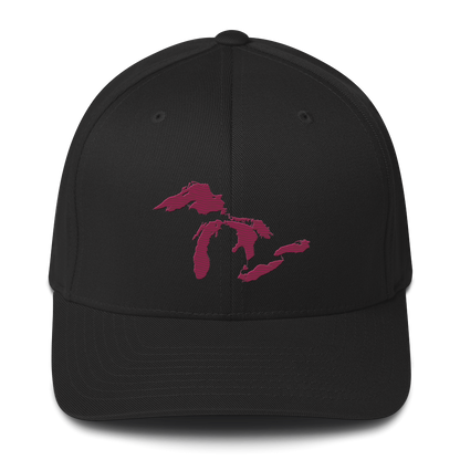 Great Lakes Fitted Baseball Cap | Ruby Red