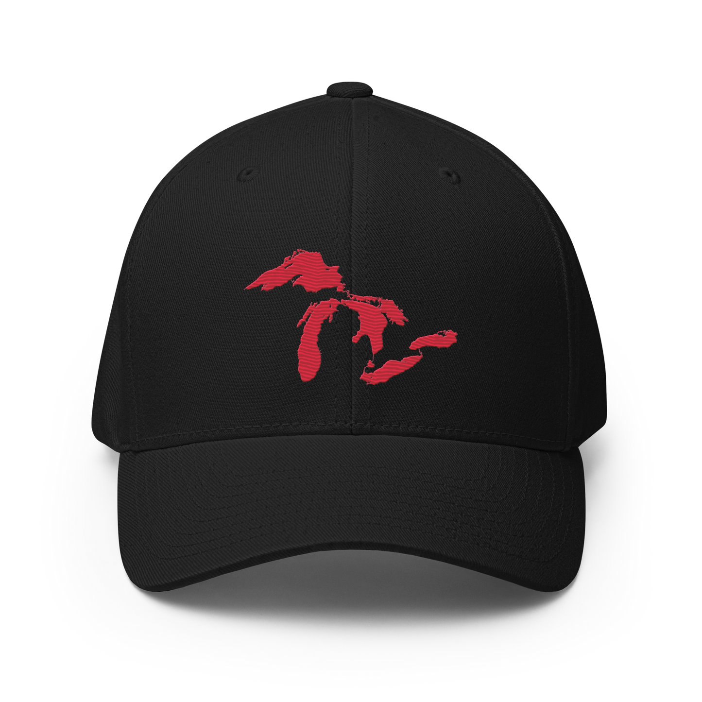 Great Lakes Fitted Baseball Cap | Lighthouse Red