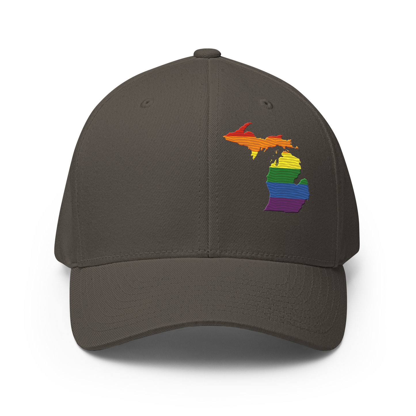 Michigan Fitted Baseball Cap (Rainbow Pride Edition)