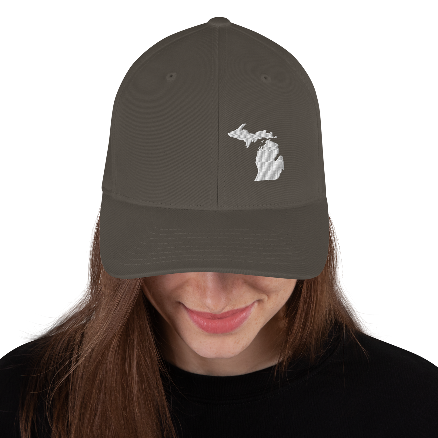 Michigan Fitted Baseball Cap (MI Outline)