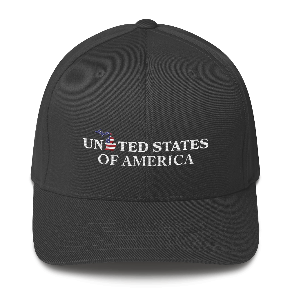 Michigan 'United States of America' Fitted Baseball Cap