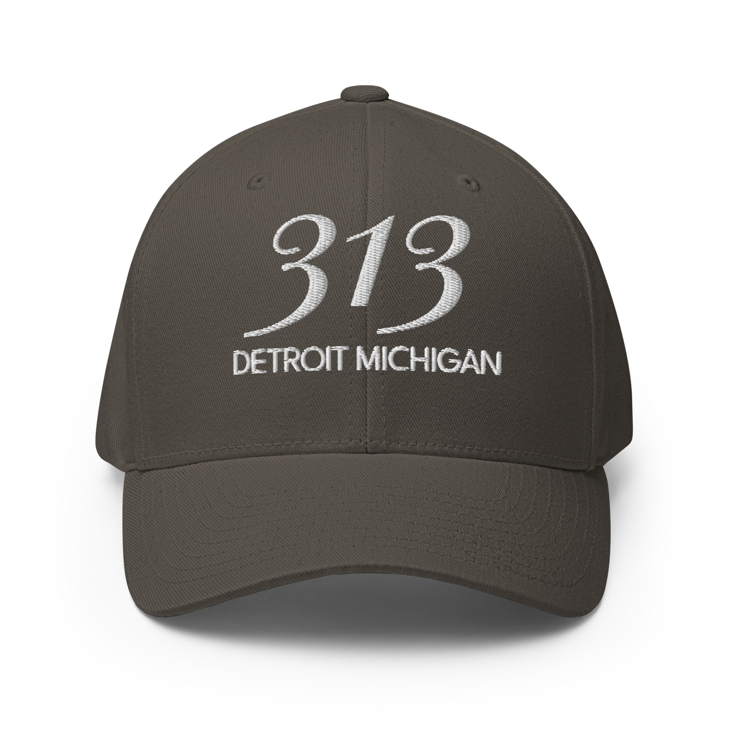 '313 Detroit Michigan' Fitted Baseball Cap