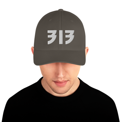 Detroit '313' Fitted Baseball Cap (Glam Font)