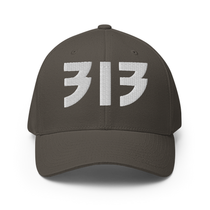 Detroit '313' Fitted Baseball Cap (Glam Font)