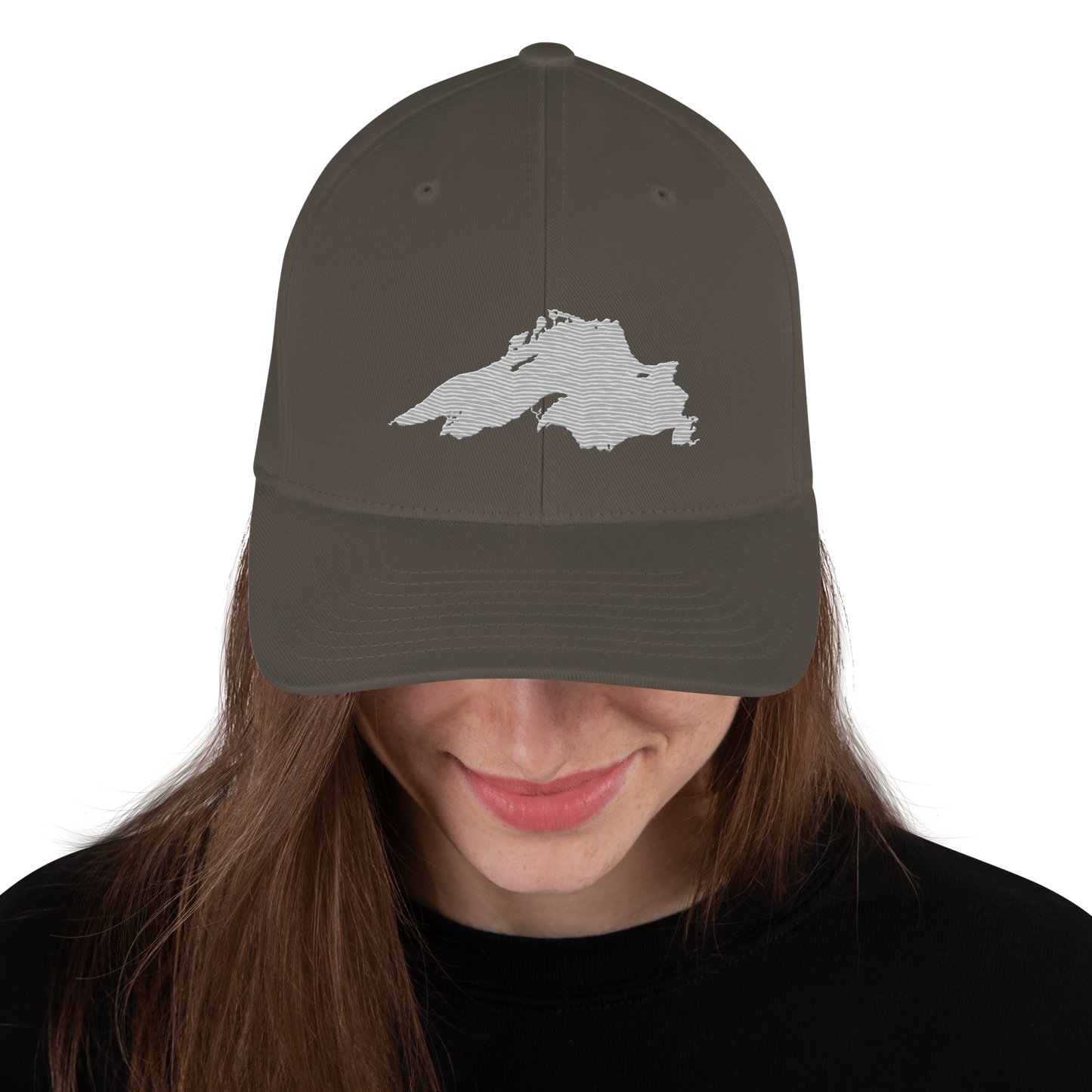 Lake Superior Fitted Baseball Cap | Platinum