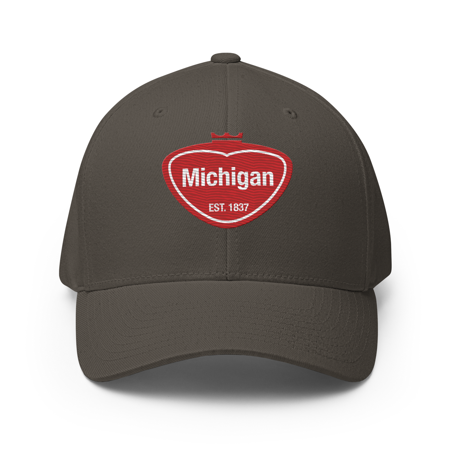 'Michigan EST 1837' Fitted Baseball Cap | Local Sodapop Parody