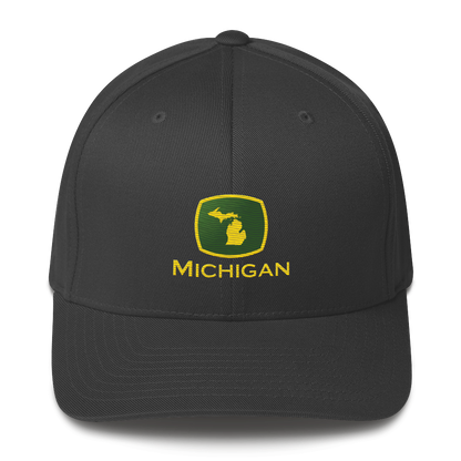 'Michigan' Fitted Baseball Cap | Tractor Parody