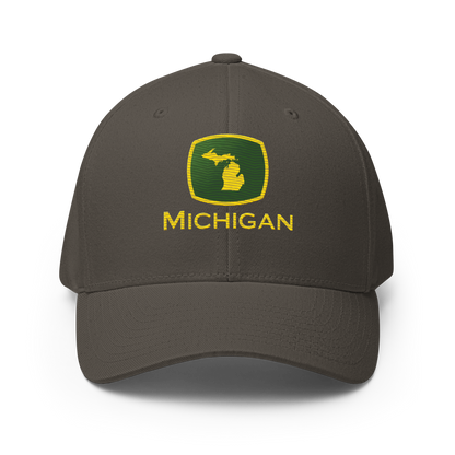 'Michigan' Fitted Baseball Cap | Tractor Parody