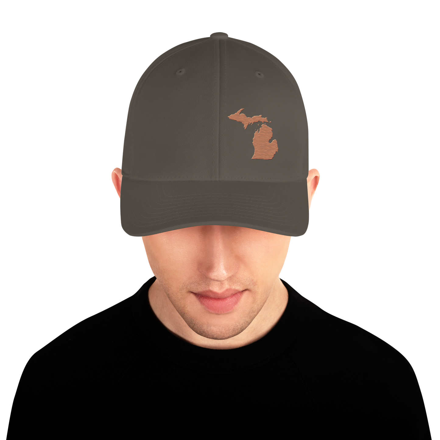 Michigan Fitted Baseball Cap | Copper Outline