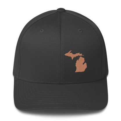 Michigan Fitted Baseball Cap | Copper Outline