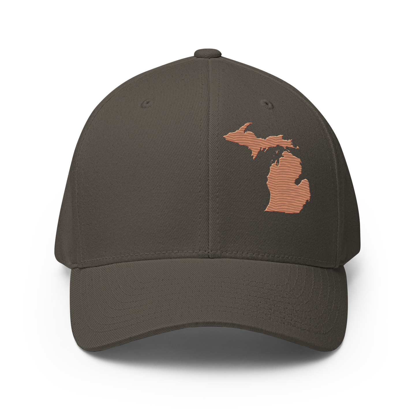 Michigan Fitted Baseball Cap | Copper Outline