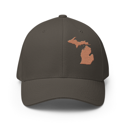 Michigan Fitted Baseball Cap | Copper Outline