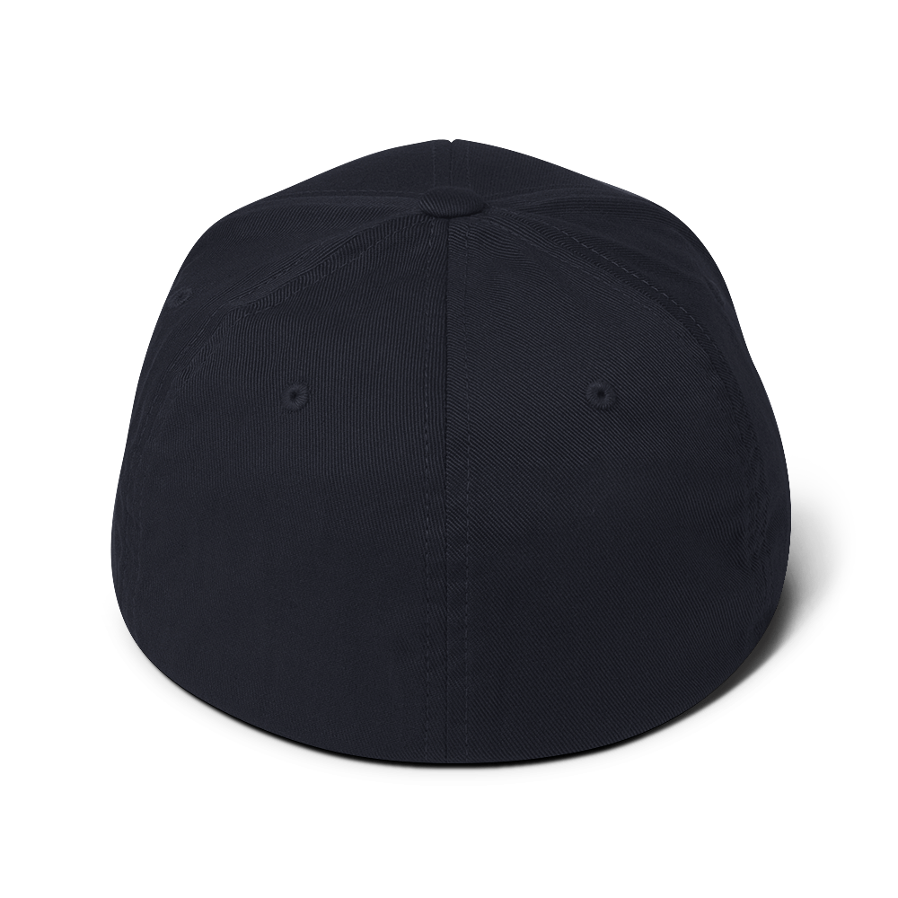 Detroit '313' Fitted Baseball Cap (Angry Font) | Huron Blue