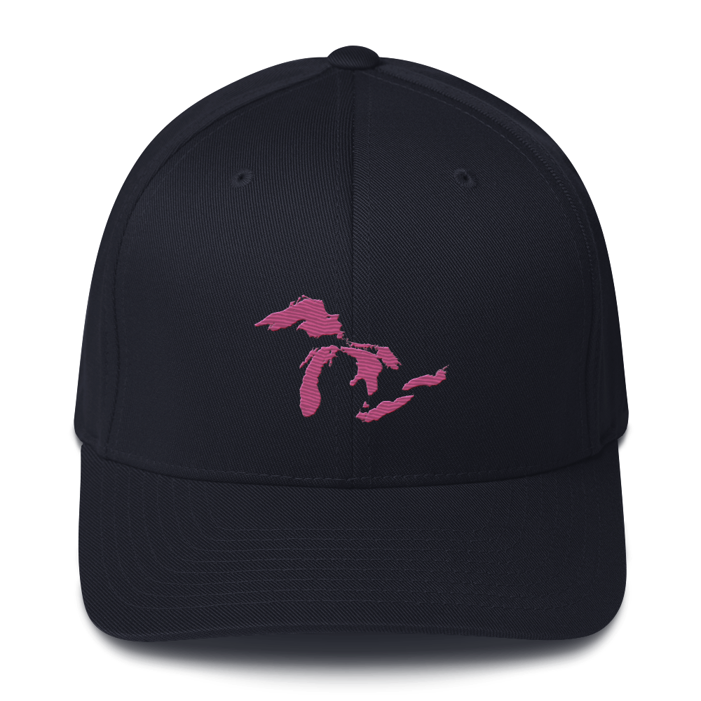 Great Lakes Fitted Baseball Cap (Apple Blossom Pink)