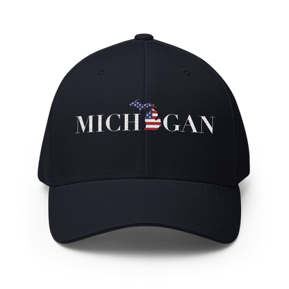 'Michigan' Fitted Baseball Cap (Didone Patriot Edition)