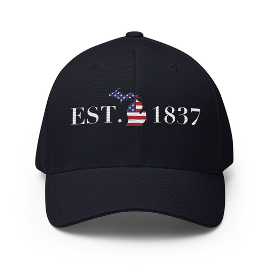 Michigan 'EST. 1837' Fitted Baseball Cap (Patriot Edition)