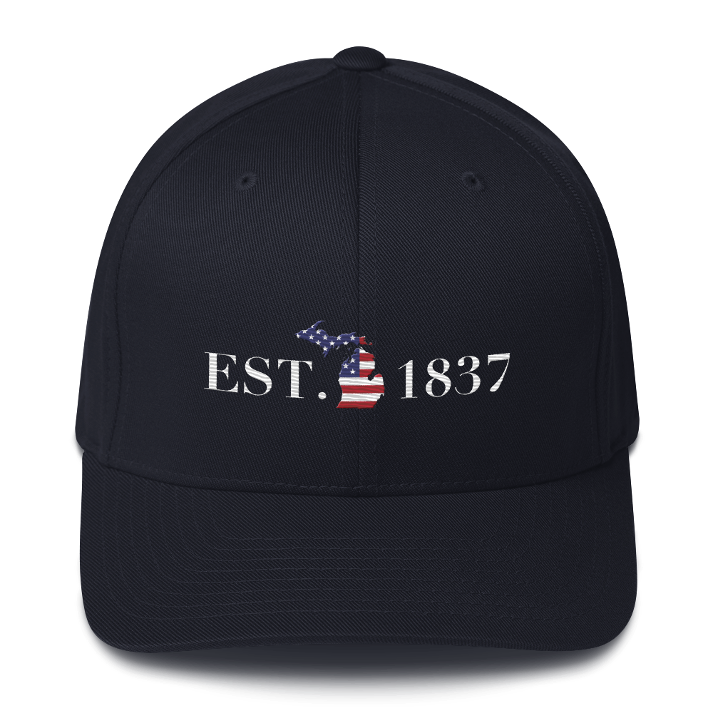 Michigan 'EST. 1837' Fitted Baseball Cap (Patriot Edition)