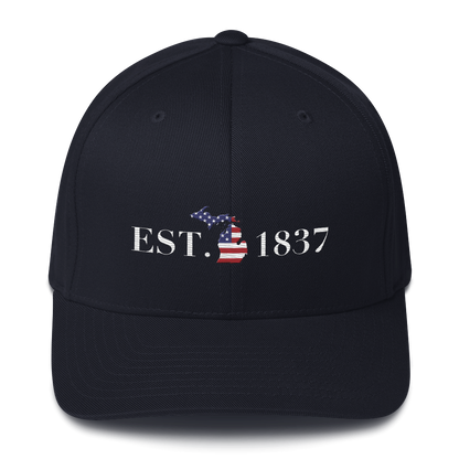 Michigan 'EST. 1837' Fitted Baseball Cap (Patriot Edition)