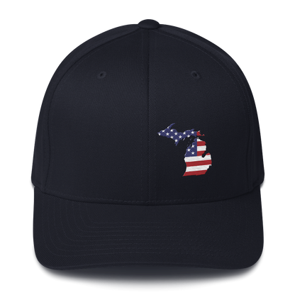 Michigan Fitted Baseball Cap (Patriot Edition)