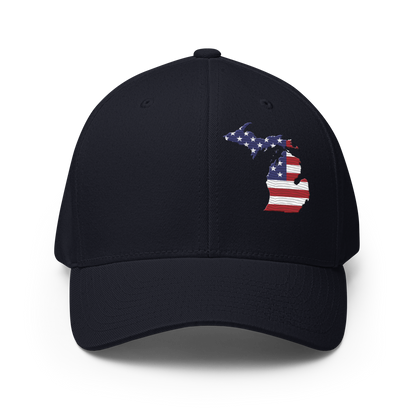 Michigan Fitted Baseball Cap (Patriot Edition)